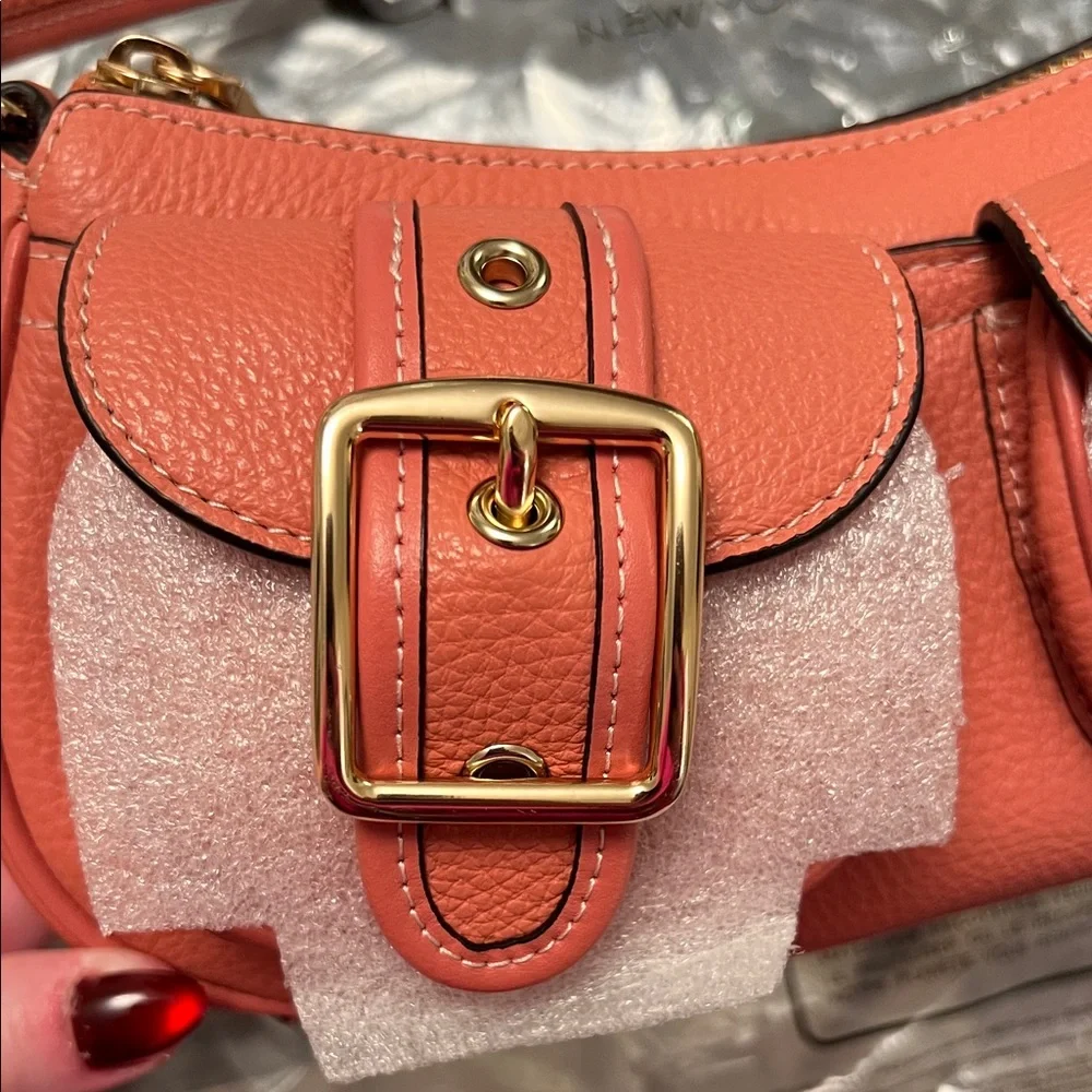 Coach Ashton Burnt Coral Shoulder Bag NWT - Picture 7 of 8